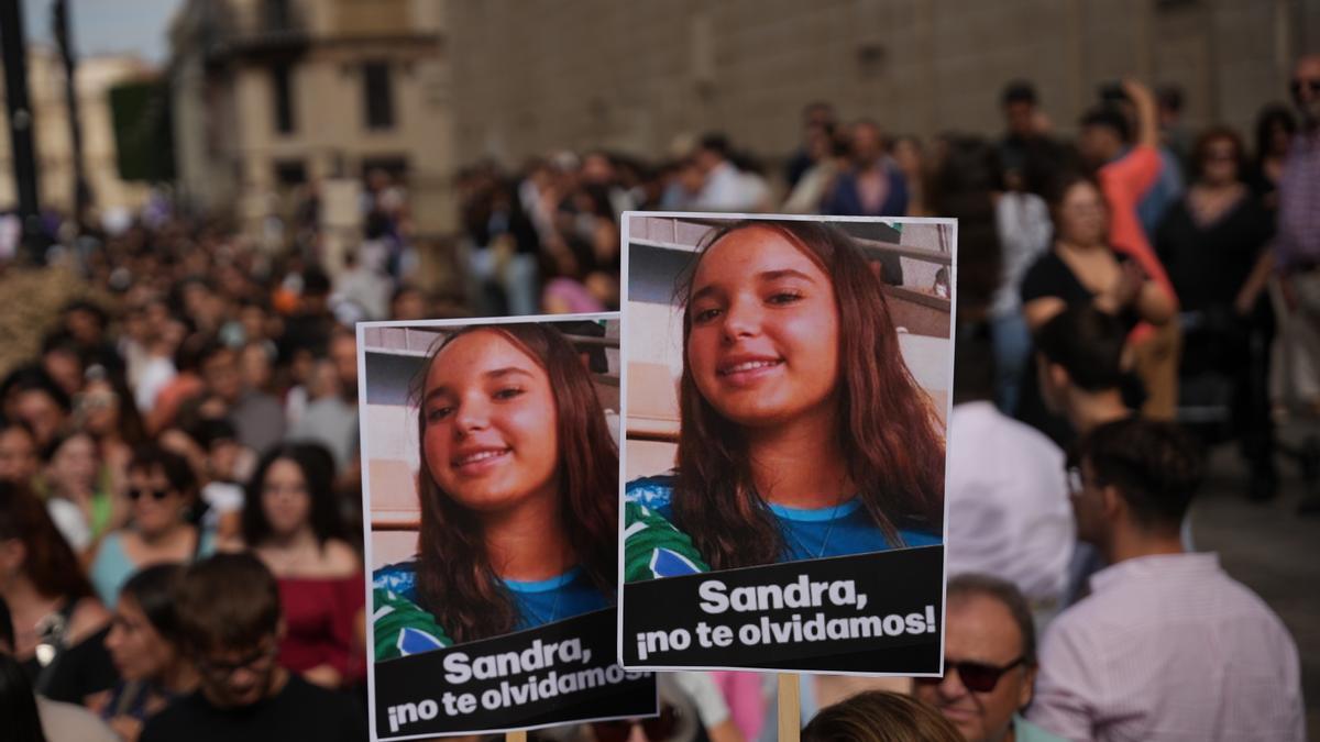 Pancartas durante la huelga general estudiantil en solidaridad con Sandra Peña, contra el bullying y los discursos de odio