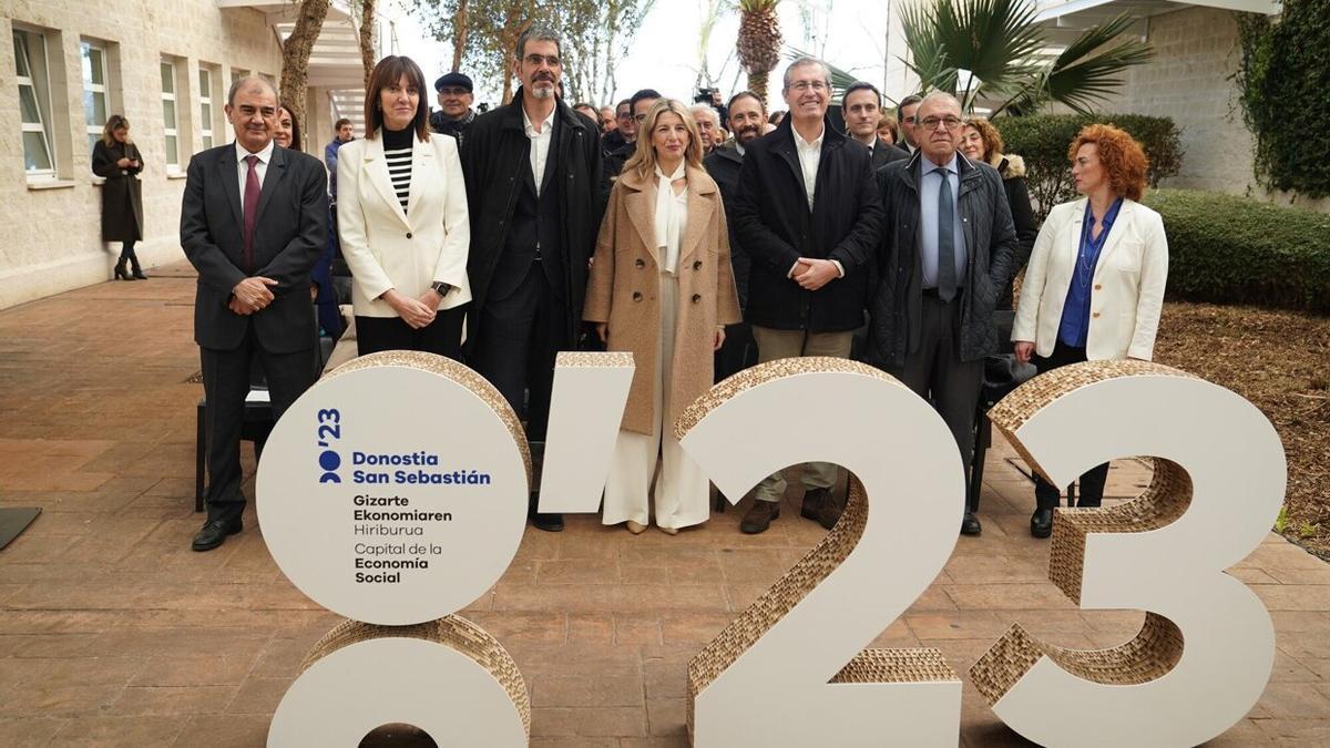 Las personas asistentes al acto de presentación de Donostia como Capital de la Economía Social