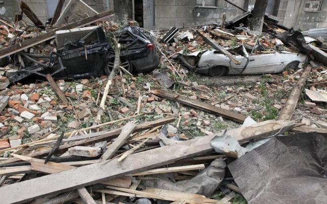 Imagen de un ataque cometido en la región de Zaporiyia.