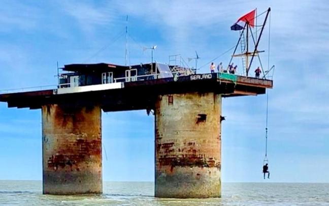 2En la imagen, vista de la micronación autodenominada Sealand