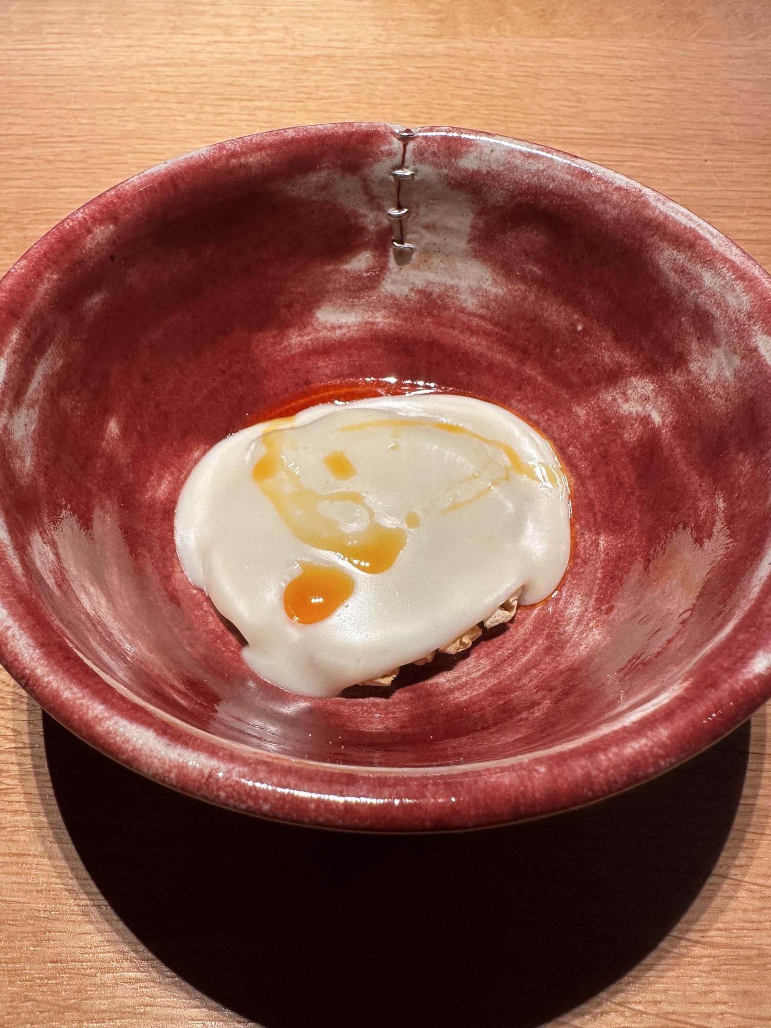 Talo horneado con maíz txakinarto molido en piedra, con queso Agour y Ezpeleta.