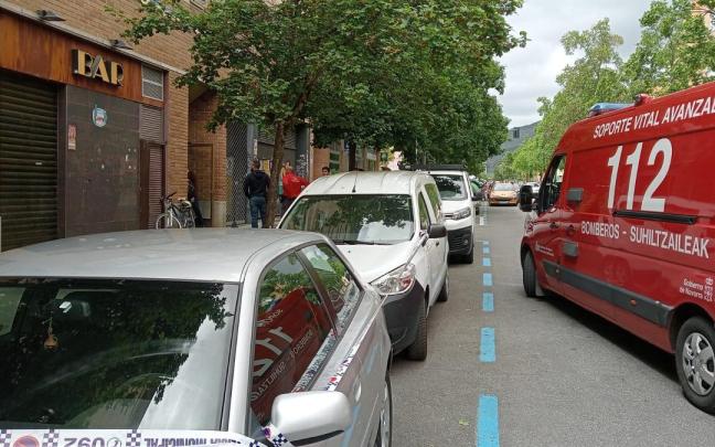 Agentes de la Policía Foral, en el lugar de los hechos.