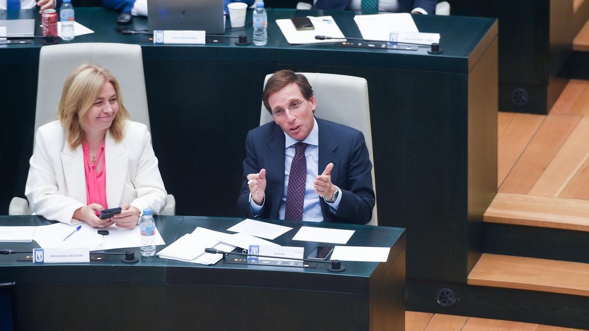 El alcalde de Madrid, José Luis Martínez Almeida, durante el Debate sobre el Estado de la Ciudad.