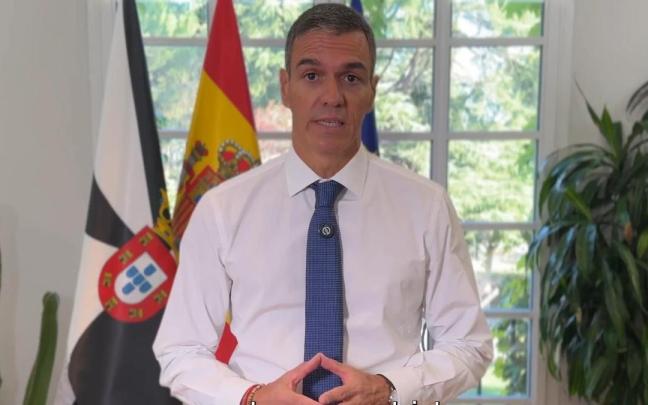 Sánchez, en el vídeo que ha compartido.