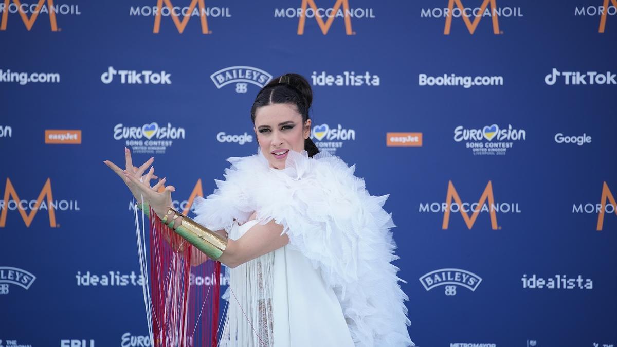 Blanca Paloma a su llegada a la Welcome Party de Eurovisión 2023.
