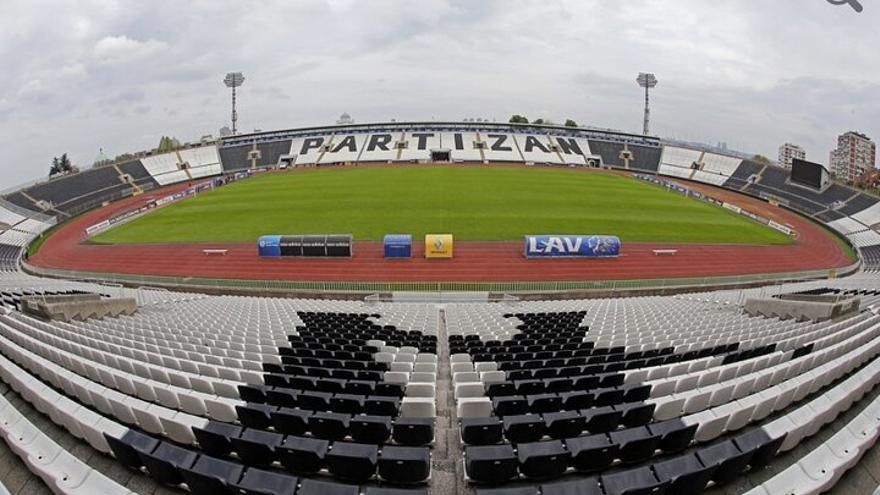 Estadio del Partizan, en Belgrado, donde se disputará el partido del Maccabi Tel Aviv contra la Real Sociedad. / N.G.