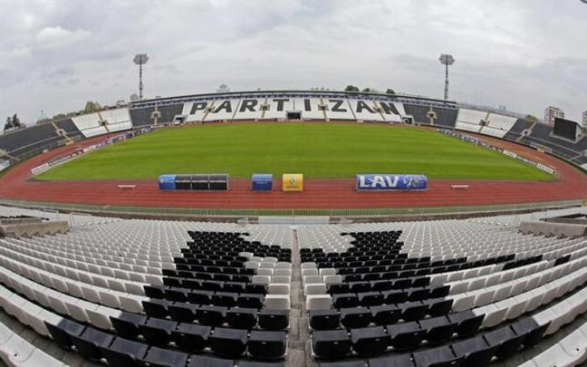 Estadio del Partizan, en Belgrado, donde se disputará el partido del Maccabi Tel Aviv contra la Real Sociedad. / N.G.
