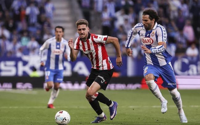 Robert Navarro en el partido contra el Espanyol.