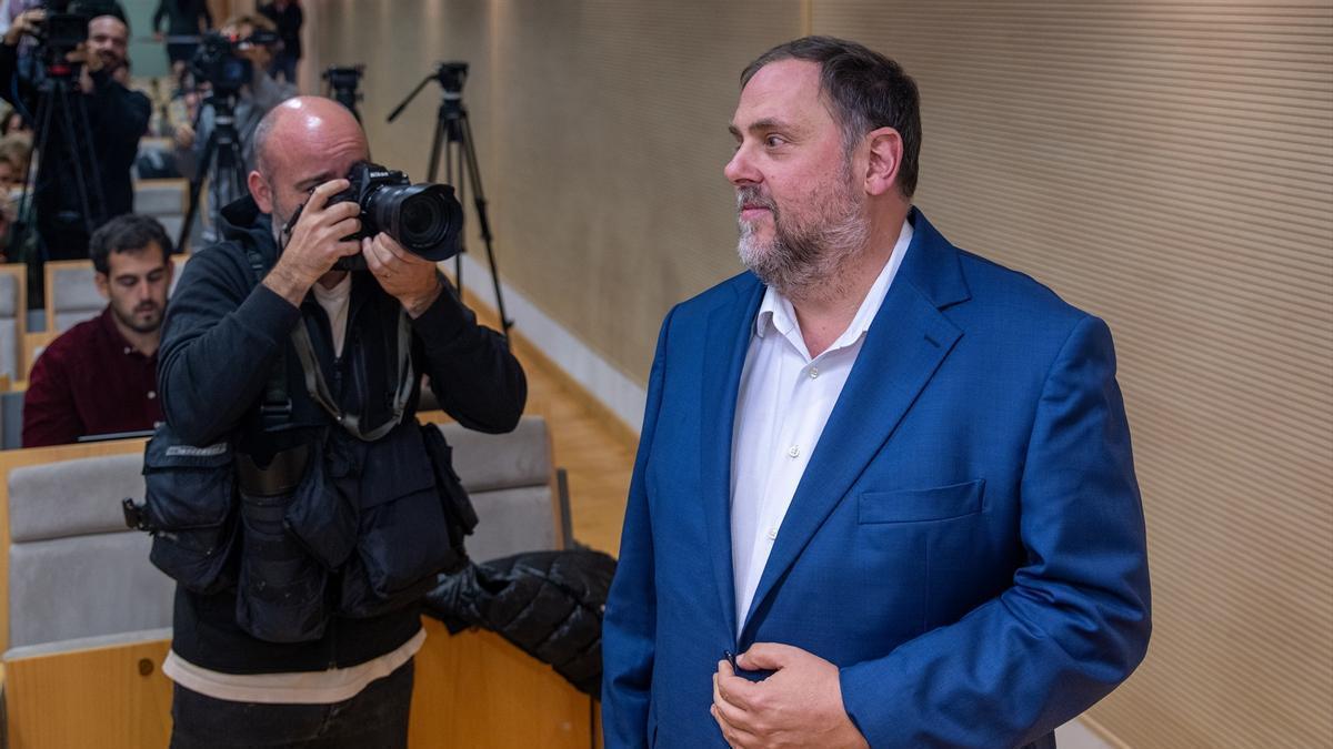 Junqueras presenta el acuerdo entre PSOE y ERC para la investidura, 2 de noviembre de 2023.
