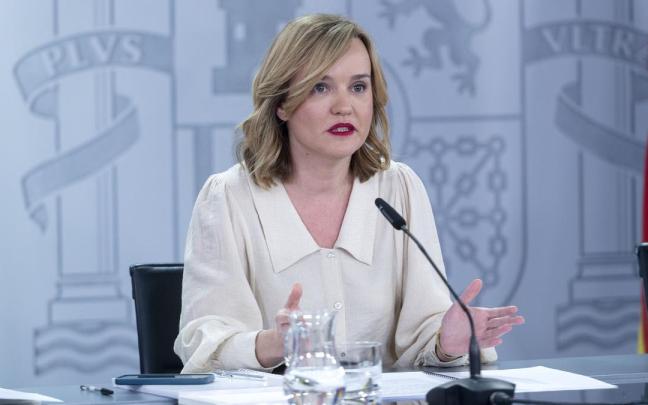 La portavoz del Gobierno español y ministra de Educación, Formación Profesional y Deportes, Pilar Alegría.