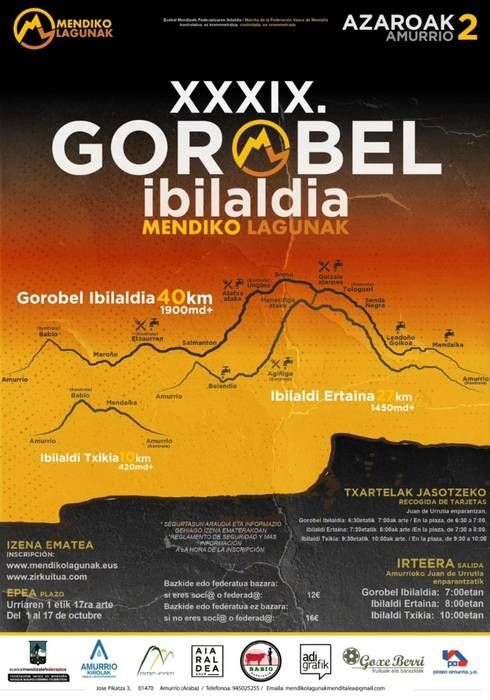 Cartel de la XXXIX Gorobel Ibilaldia del domingo