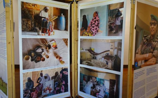 La exposición titulada 'En Níger, como en todo el mundo, la decisión de las mujeres' que acoge Ordizia.