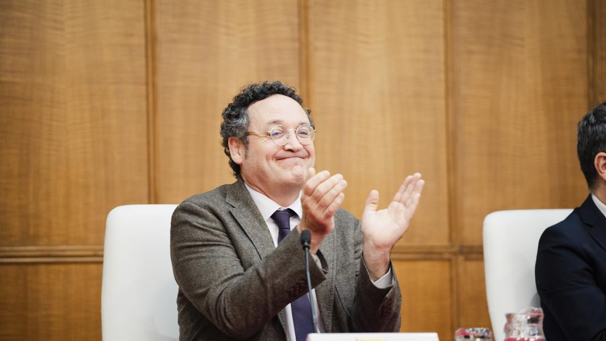 El fiscal general del Estado, Álvaro García Ortiz, durante la inauguración del curso de acceso a la carrera fiscal