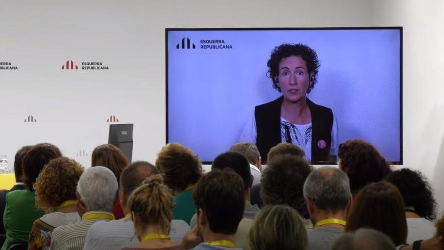 Marta Rovira intervino ayer telemáticamente en el Consell Nacional de ERC.