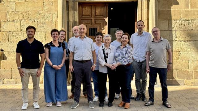Jesús Arana y representantes del Consejo de Cooperación y de la ONG Coordinadora de Zarautz.