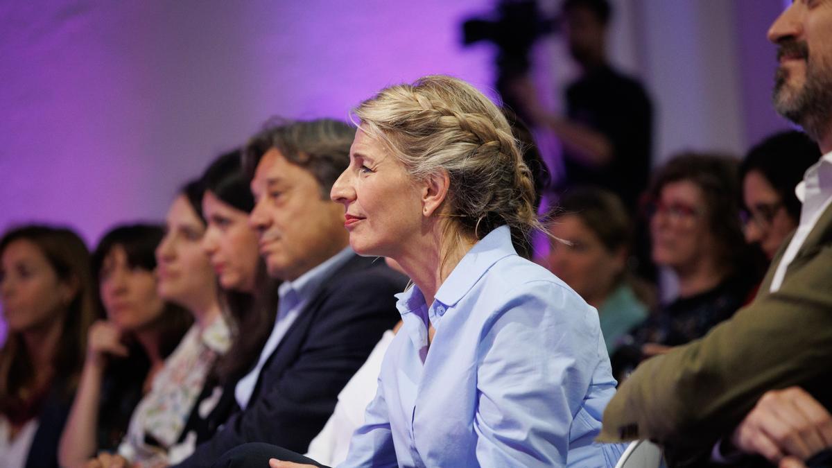 Yolanda Díaz durante un acto.