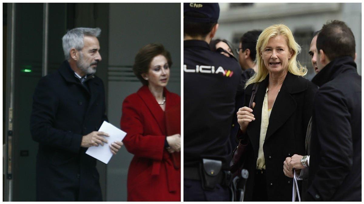 Imanol Arias y Ana Duato durante una visita a los juzgados para prestar declaración ante el juez.