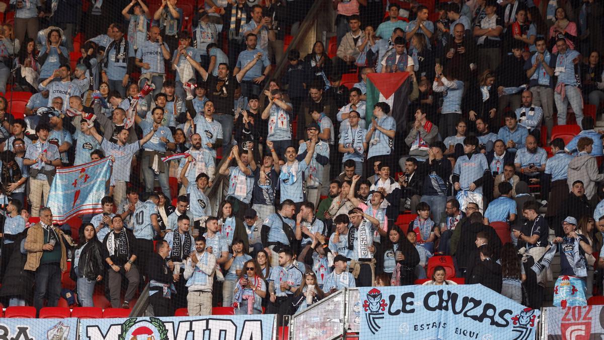 Aficionados del Celta en Lyon.
