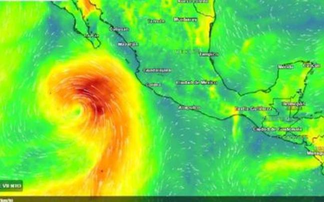 Imagen del posible huracán frente a costas del Pacífico. Imagen del posible huracán frente a costas del Pacífico.