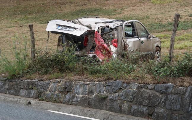 El vehículo accidentado.