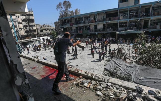Un bombardeo israelí sobre una escuela de la UNRWA