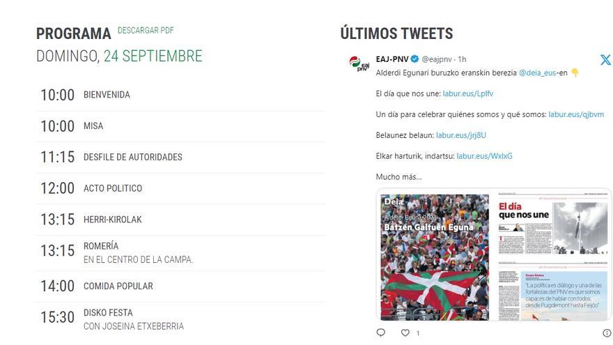 Programa Alderdi Eguna 2023.