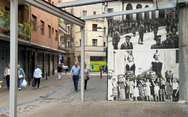 Mural que se ha colocado en la calle Jose Erbiti.