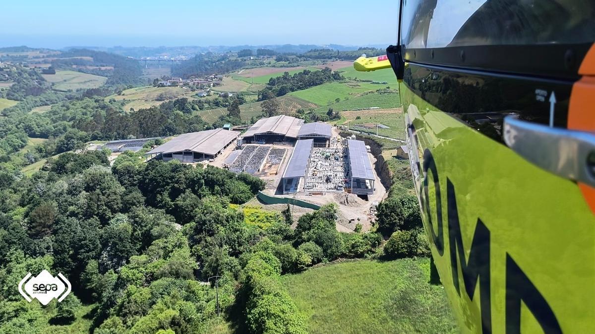 La nave ganadera en obras en la que se ha producido el suceso