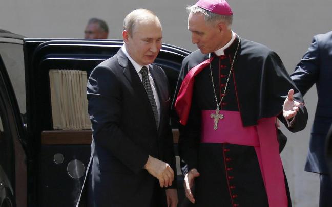 Putin en una visita al Vaticano, 2019.