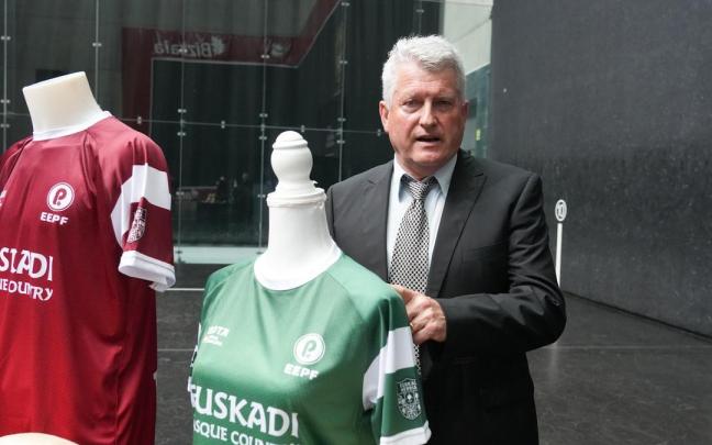 Joxemari Mitxelena, presidente de la Federación de Euskadi de Pelota Vasca. / José Mari Martínez Joxemari Mitxelena, presidente de la Federación de Euskadi de Pelota Vasca.