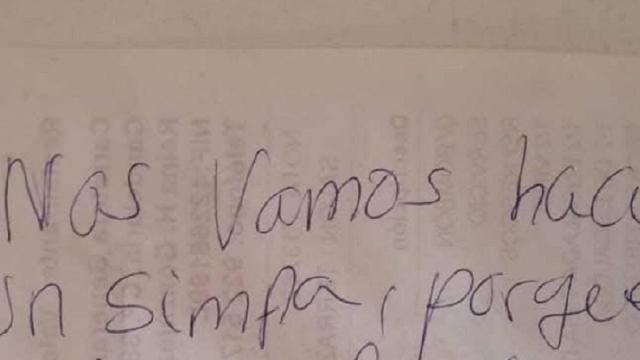 El comienzo del texto escrito tras la cuenta.