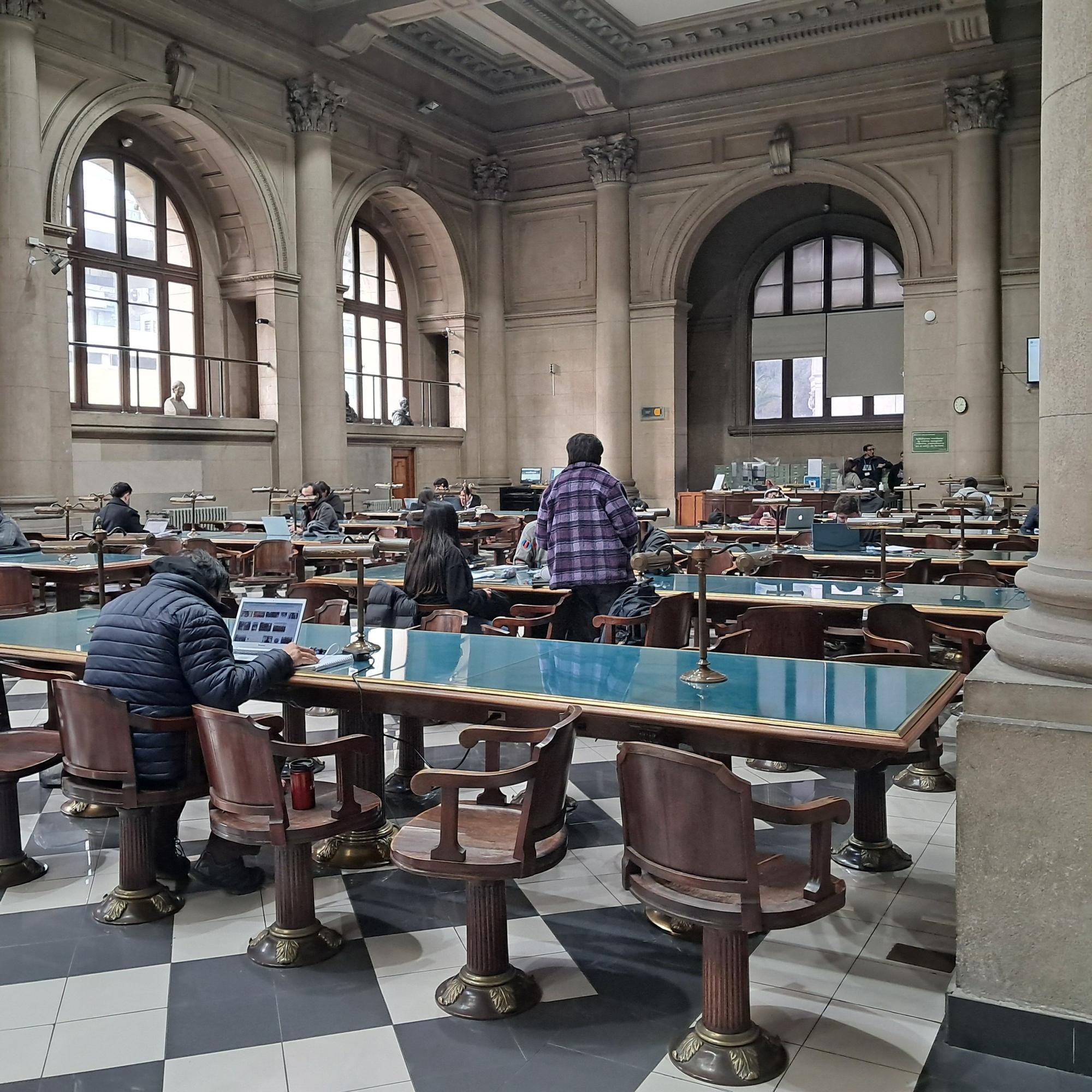 Interior de la Biblioteca Nacional.
