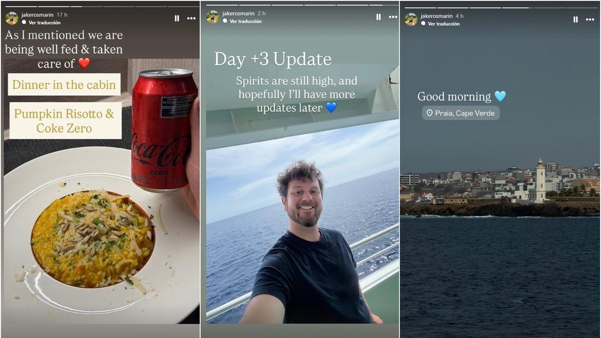 Imágenes publicadas por Jake Rosmarin desde el interior del MV Hondius.