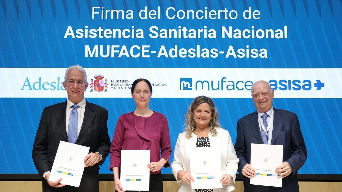 Firma el concierto sanitario entre Muface, Adeslas y Asisa.