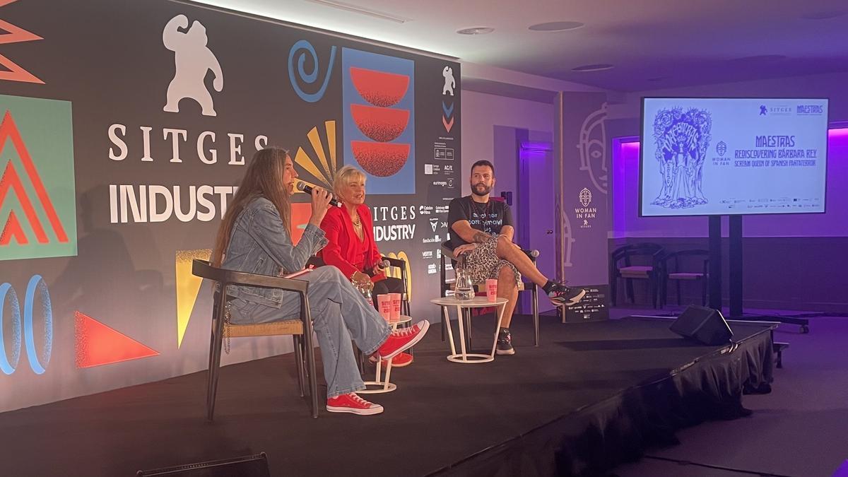 La actriz Bárbara Rey en el Festival de Sitges