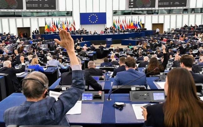 Una sesión plenaria en el Parlamento Europeo.