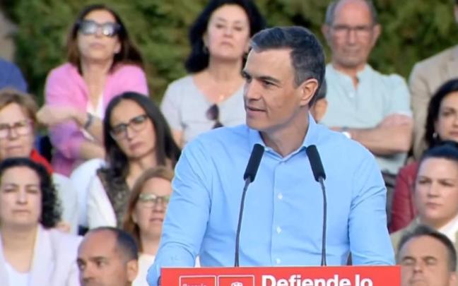 Pedro Sánchez durante el acto en Segovia.