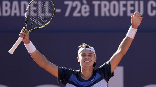 El tenista Holger Rune tras vencer el torneo / Enric Fontcuberta El tenista Holger Rune tras vencer el torneo