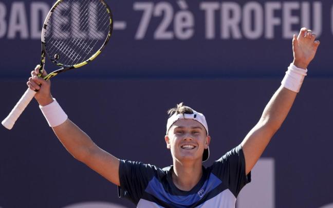 El tenista Holger Rune tras vencer el torneo