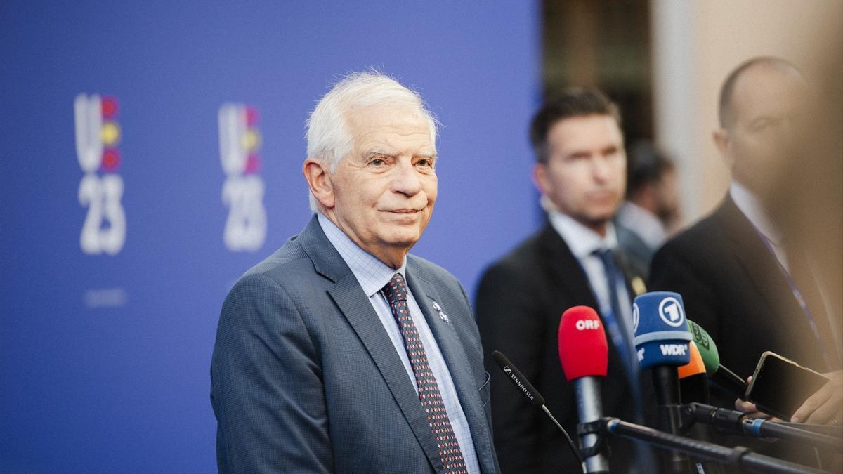 El Alto Representante de la Unión Europea para Asuntos Exteriores, Josep Borrell, en la reunión de ministros de Exteriores celebrada en Toledo.