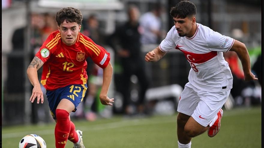 Dani Díaz, en el partido ante Turquía. / N.G.