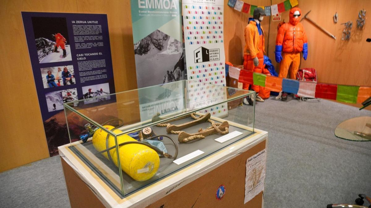 La exposición ‘1974ko Txmist espedizioa Everest, 50 urte geroago’ en otra de sus paradas.