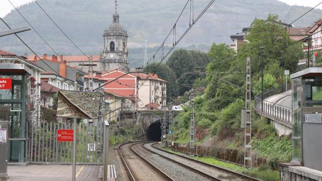 Estación de Renfe en Andoain.