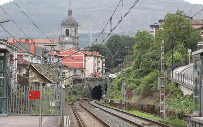 Estación de Renfe en Andoain.