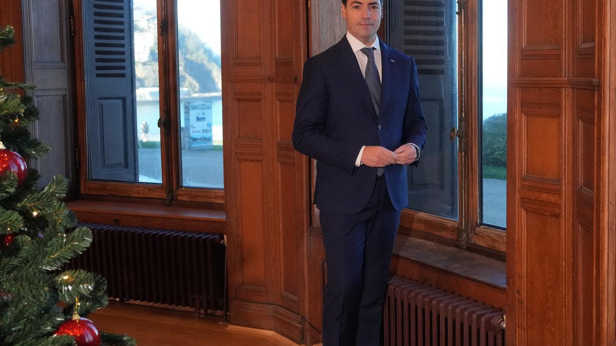 El lehendakari Imanol Pradales, durante su mensaje de fin de año.