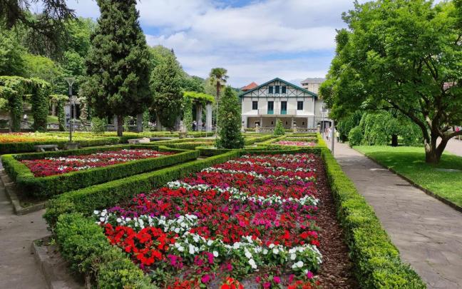 El parque Lamuza es el pulmón del centro urbano de Laudio.