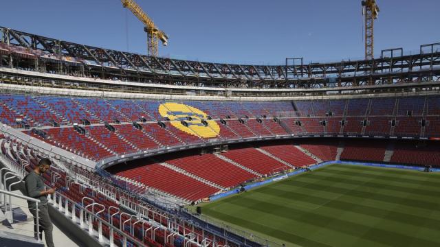 Obras de remodelación del Camp Nou.