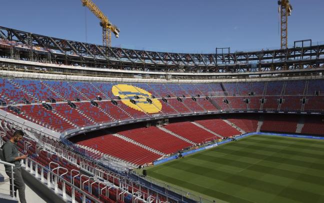 Obras de remodelación del Camp Nou.