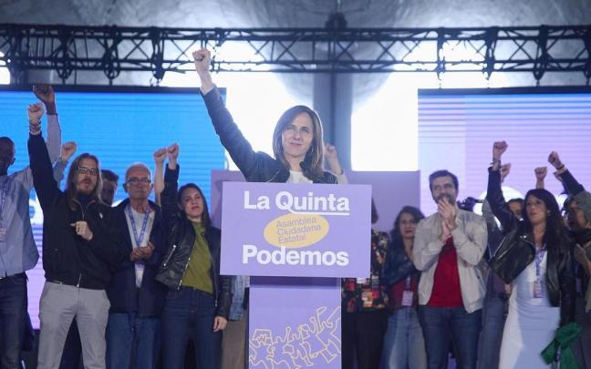 La secretaria general de Podemos y diputada, Ione Belarra, interviene durante la V Asamblea Ciudadana de Podemo / EP La secretaria general de Podemos y diputada, Ione Belarra, interviene durante la V Asamblea Ciudadana de Podemo