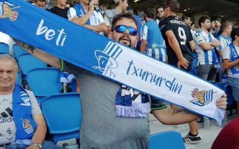 Ion Aramburu, en la grada de Anoeta / N.G.